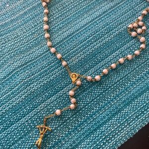 Rosary Beads Catholic 8-9mm Freshwater White Natural Real Pearl R